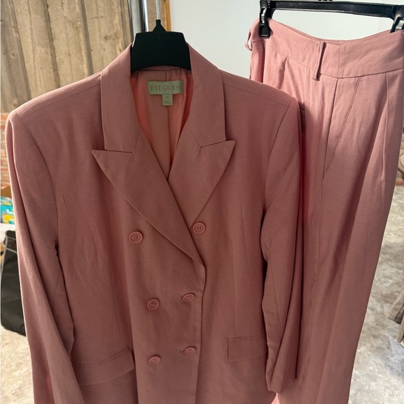 ryegrass Other - Pink Double-Breasted Suit by Rive Gauche